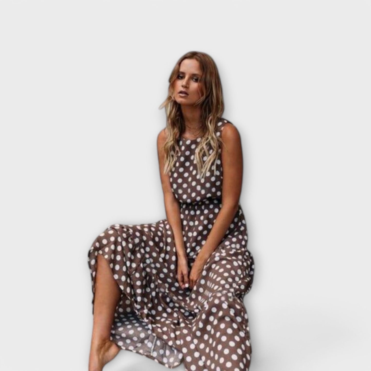 Dona | Boho stiilis midi kleit täppidega