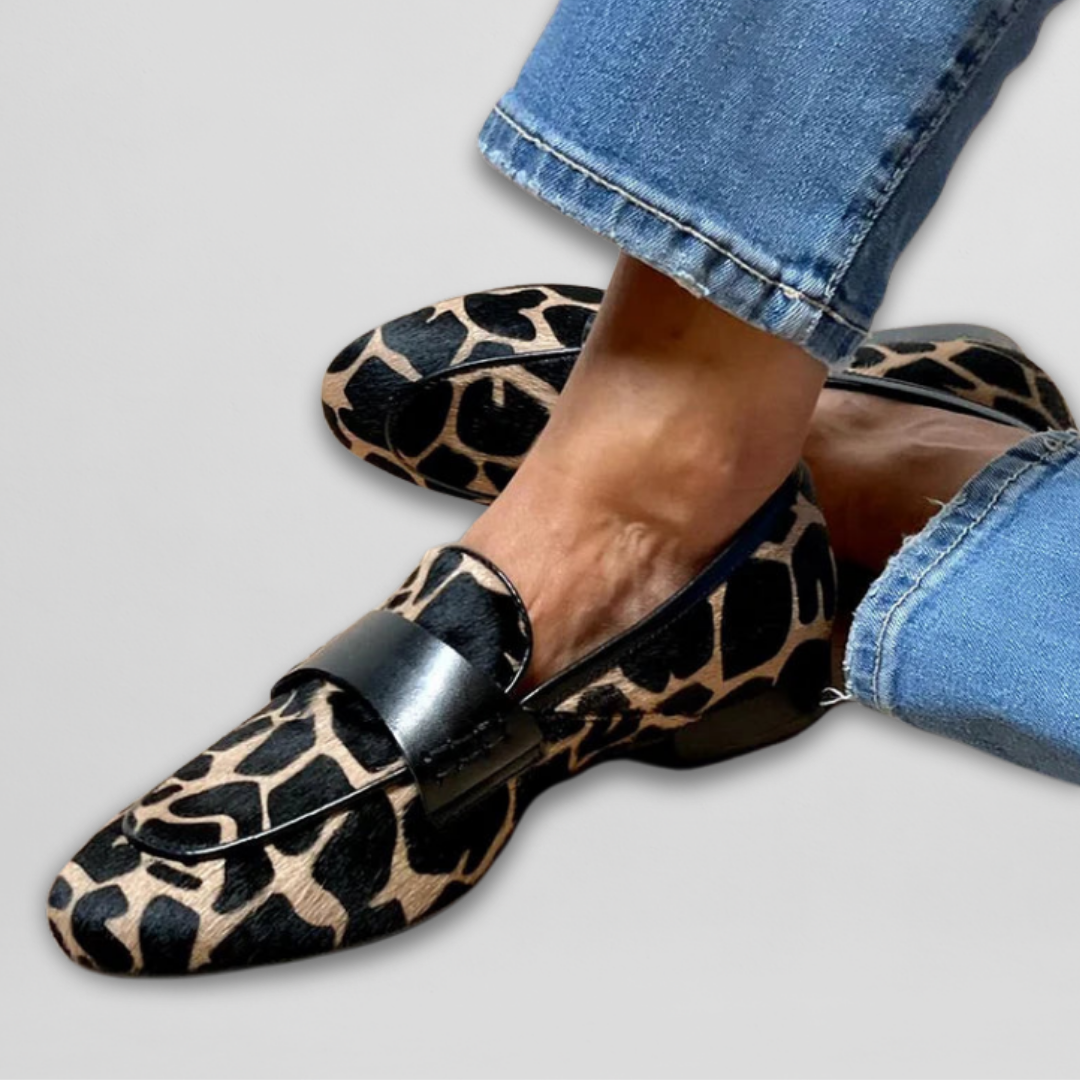 Katie | Ortopeedilised Leopardimustrilised Loafers
