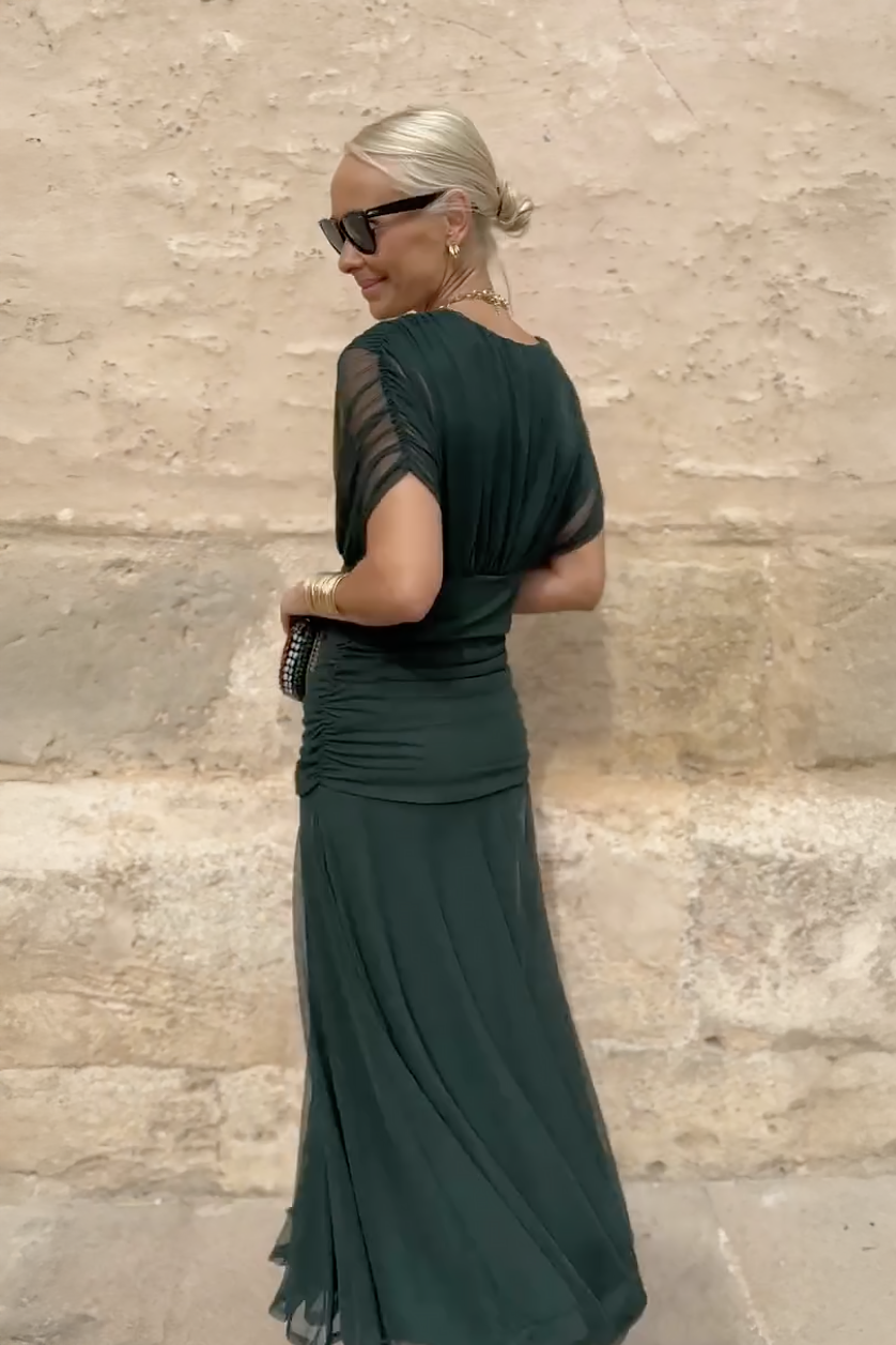 Louise | Elegantne Maxi Pidu Kleidiga V-kaelusega