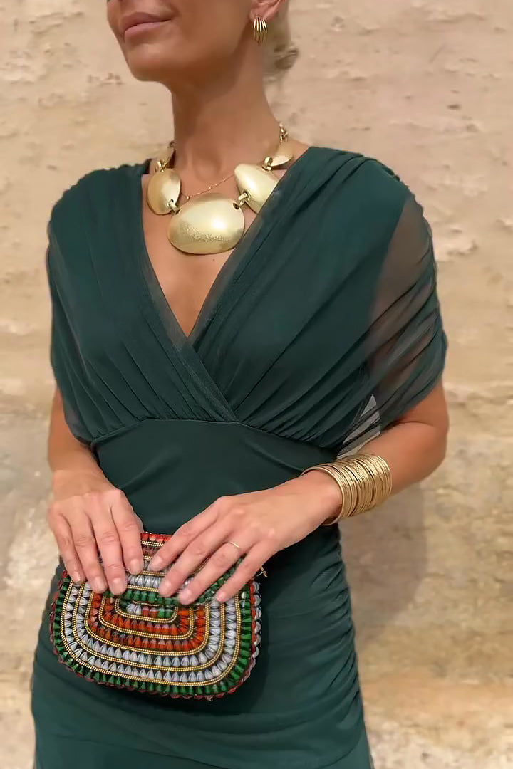 Louise | Elegantne Maxi Pidu Kleidiga V-kaelusega