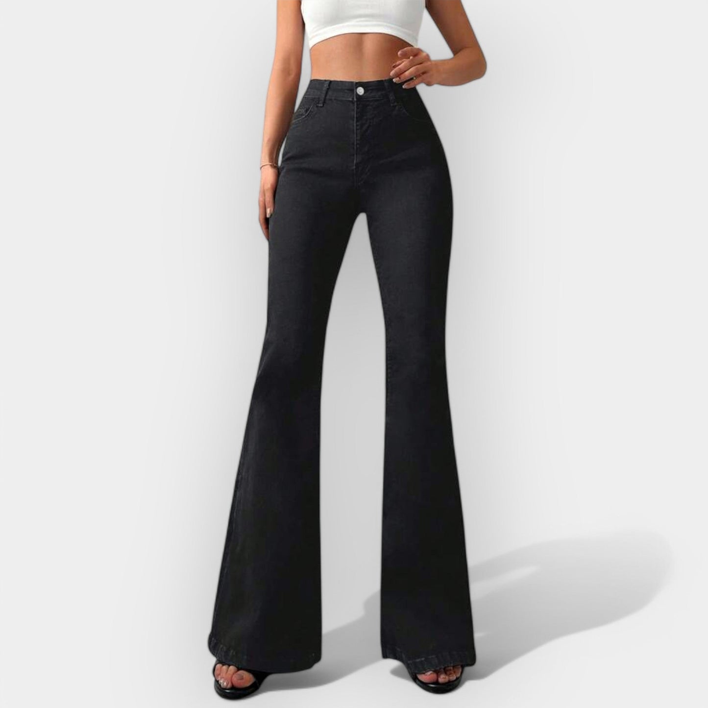 Irina | Kõrge vöökohaga bootcut-teksad