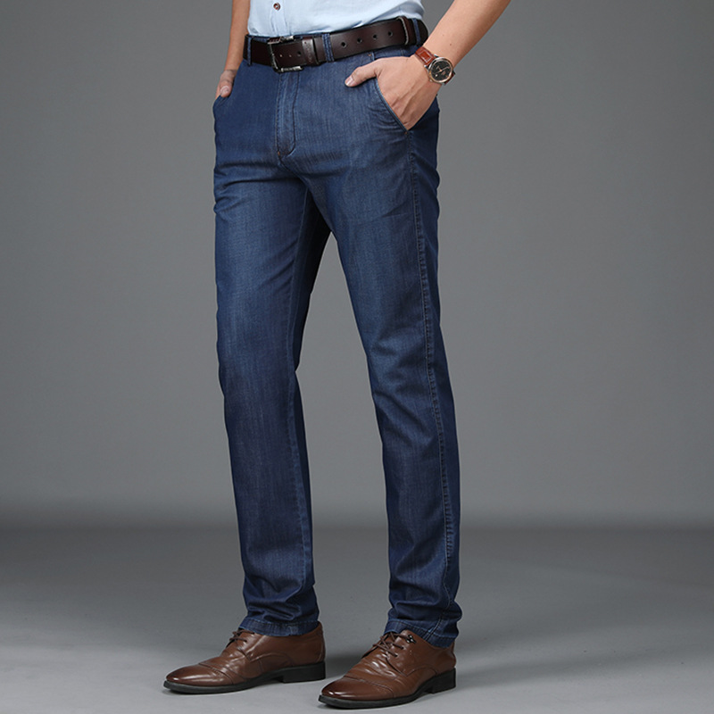 Claes | Meeste Klassikalise Lõike Elastne Denim Püksid
