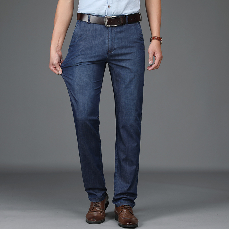 Claes | Meeste Klassikalise Lõike Elastne Denim Püksid