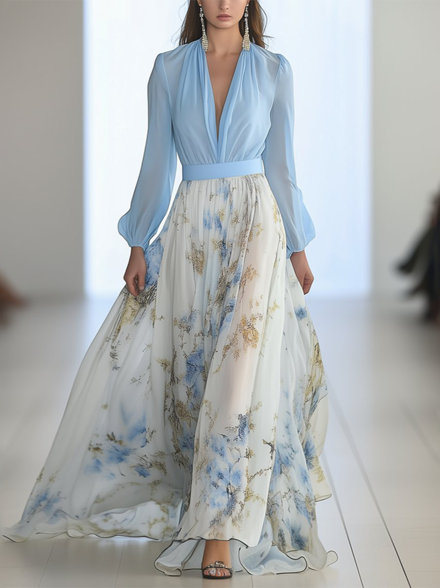 Evi | Lilled Elegants Kleid