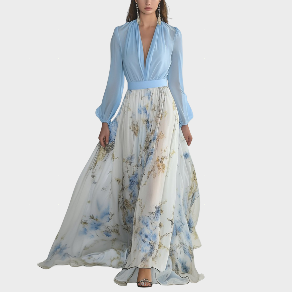 Evi | Lilled Elegants Kleid