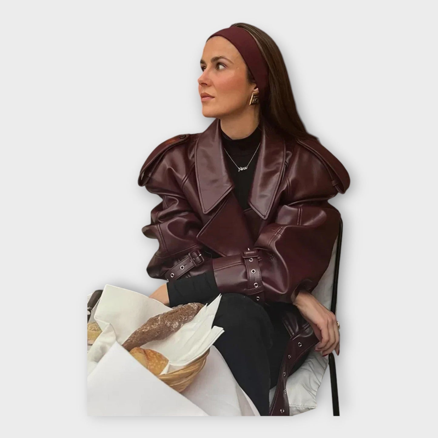 Elina | Nahktagi vöö ja moodsate detailidega