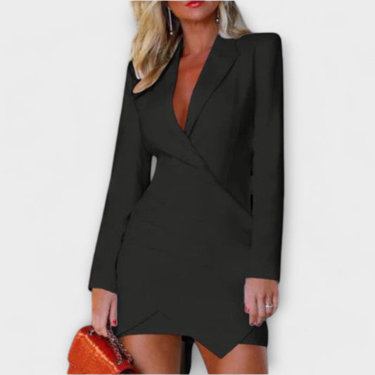 Gabriela | Elegantne Blazer Kleit Sügava Dekoltee'ga