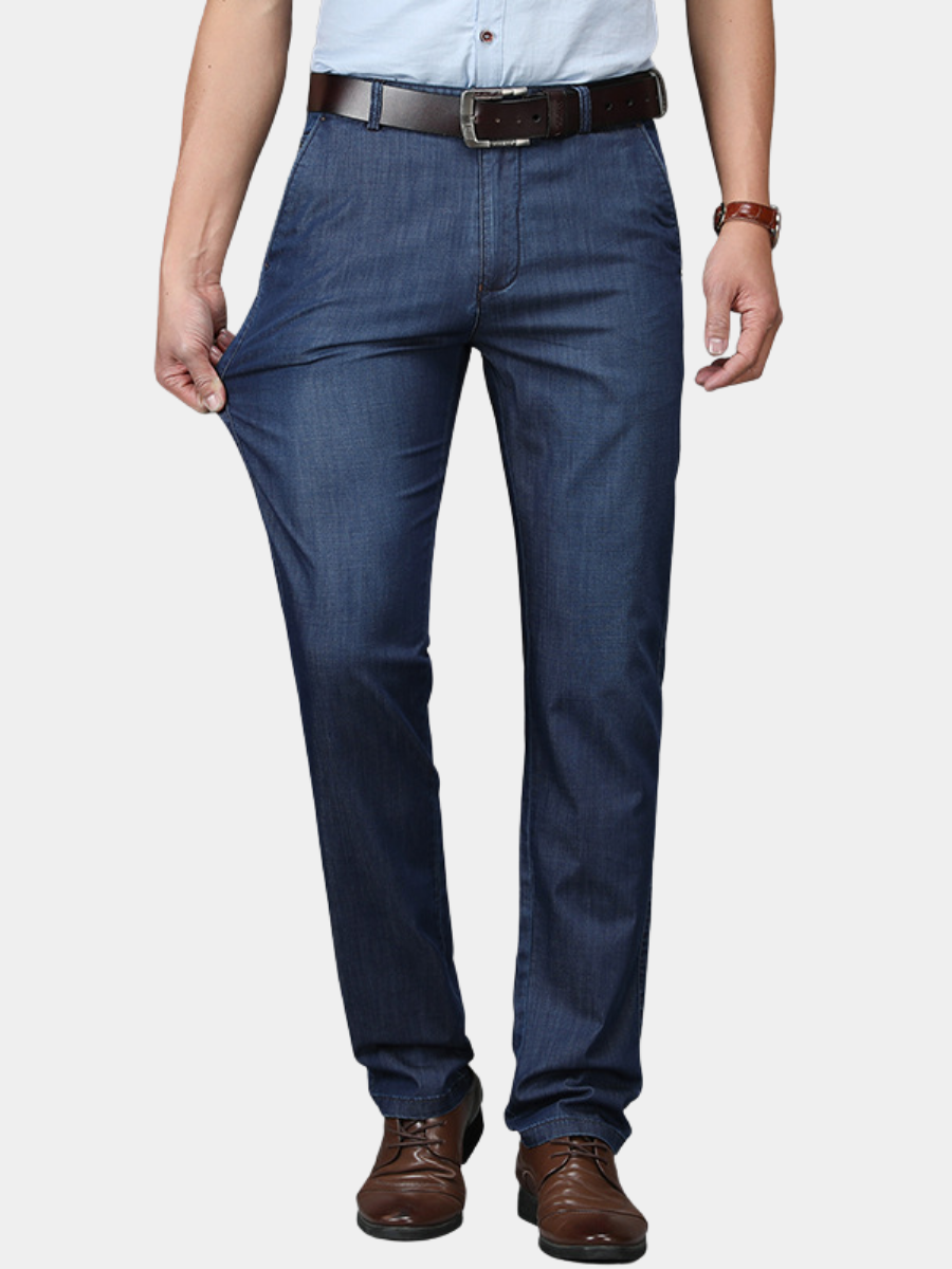 Claes | Meeste Klassikalise Lõike Elastne Denim Püksid