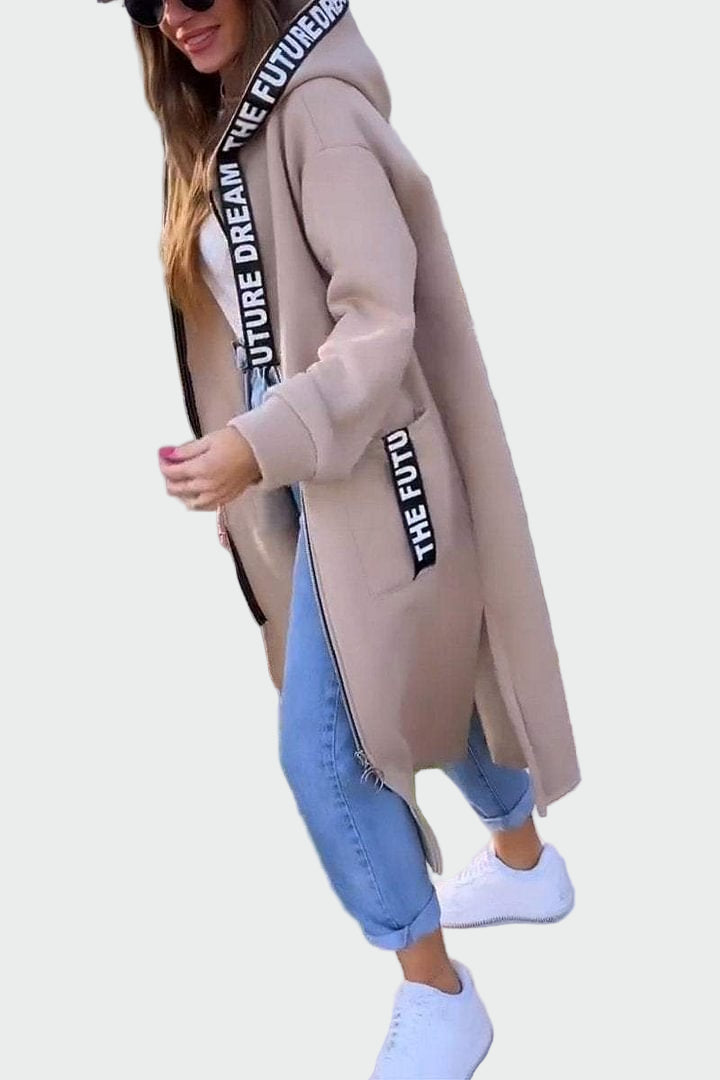 Anneli | Pikk mantel kapuutsiga