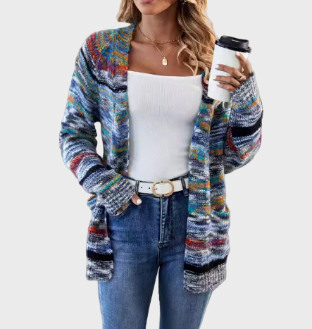 Maarika |  Mitmevärviline kootud vest