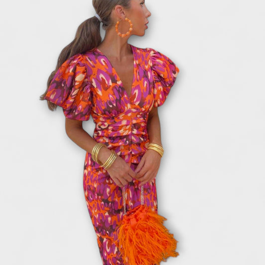 Vanessa | Elegantne V-dekoltee Kleid