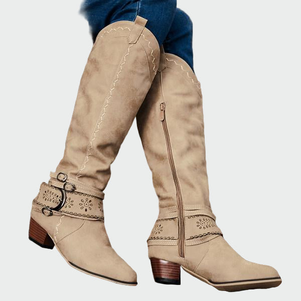 Veselka | Klassikalised nahast cowboy-saapad retro stiilis