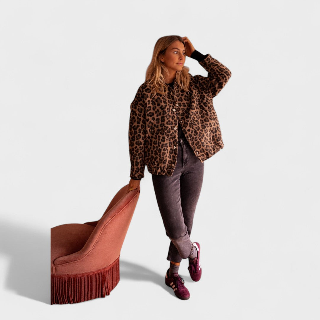 Roosa | Moodne leopardimustriga jakk