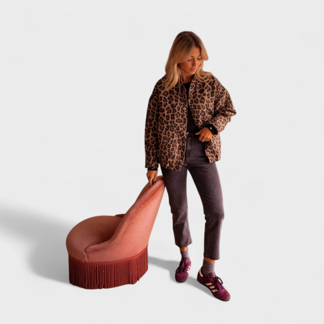 Roosa | Moodne leopardimustriga jakk